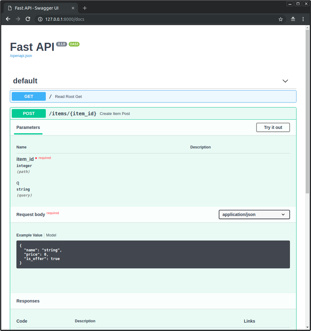 Swagger UI interaction